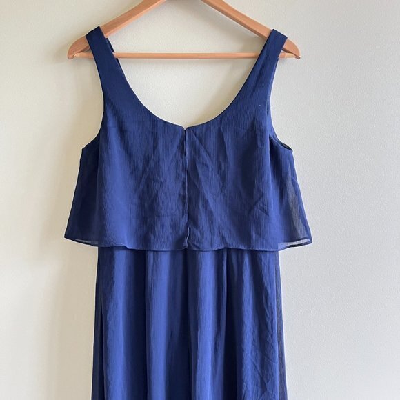 DAVID'S BRIDAL  flounced crinkle chiffon tank brid - Picture 7 of 7